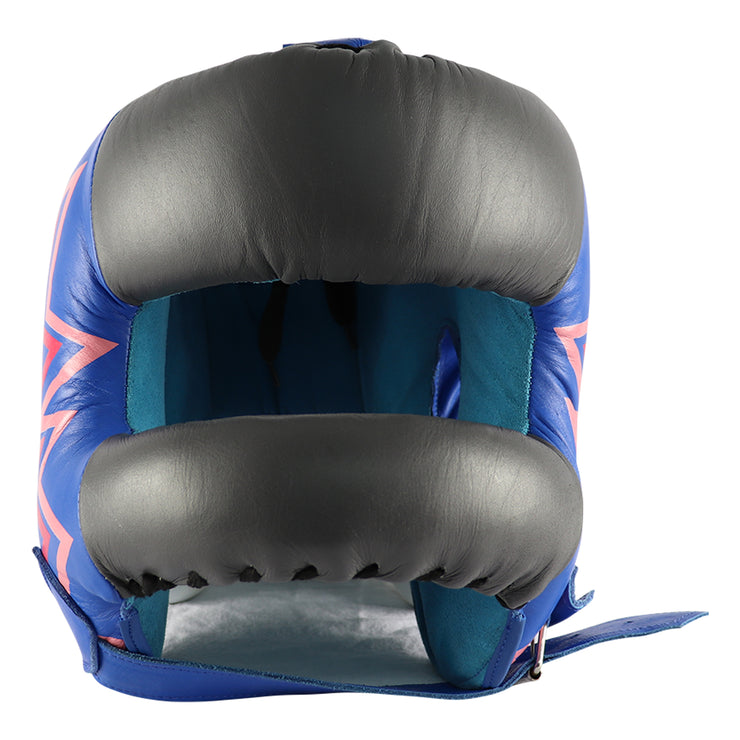 Casque avec barre en cuir - Bleu