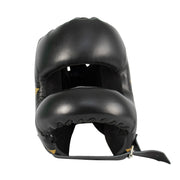 Casque avec barre en cuir - Noir et or